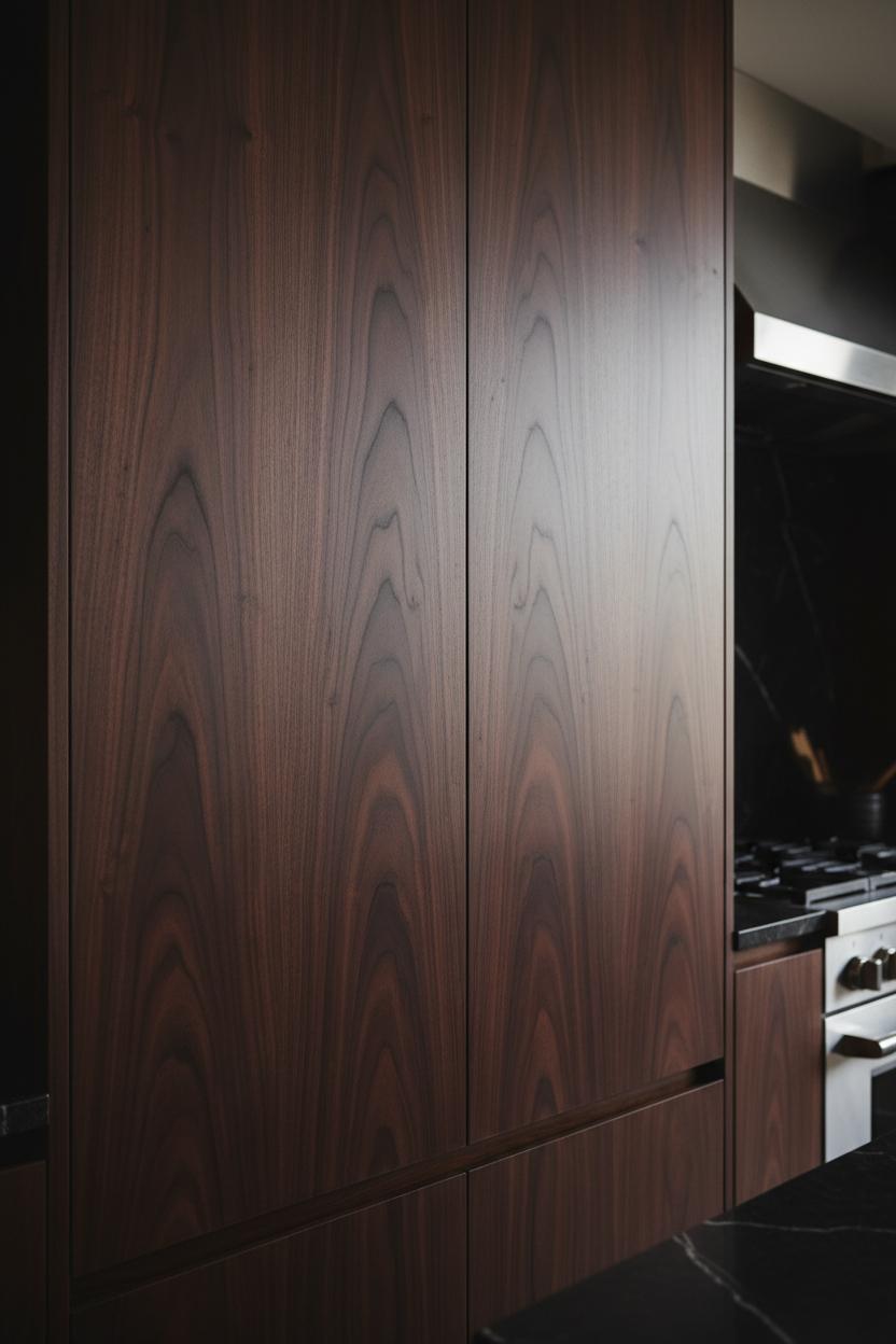 Matched veneer cabinet faces