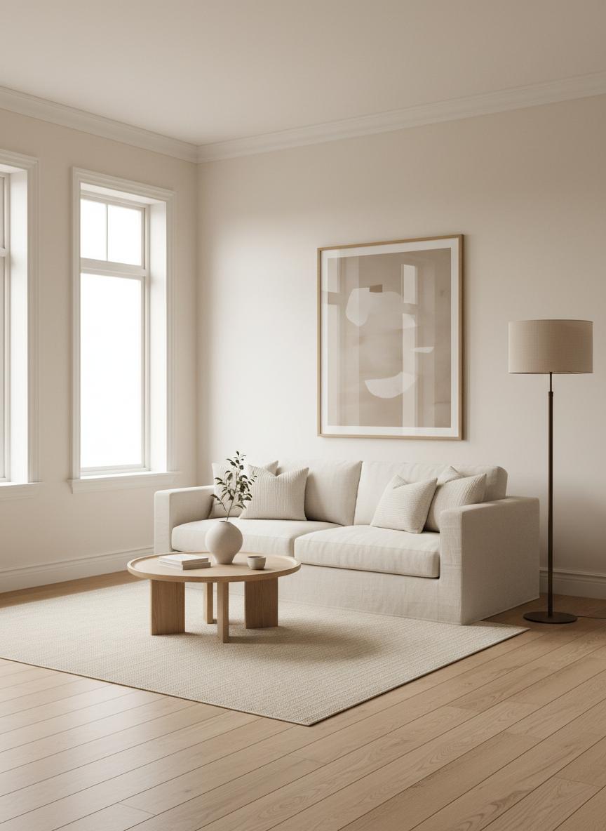 Cream living room colour palette