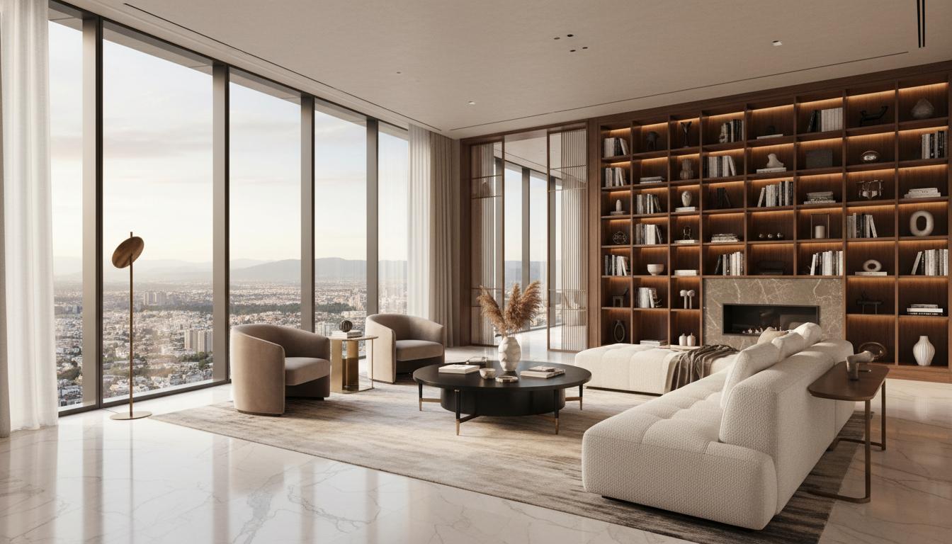Luxury modern interior design living space