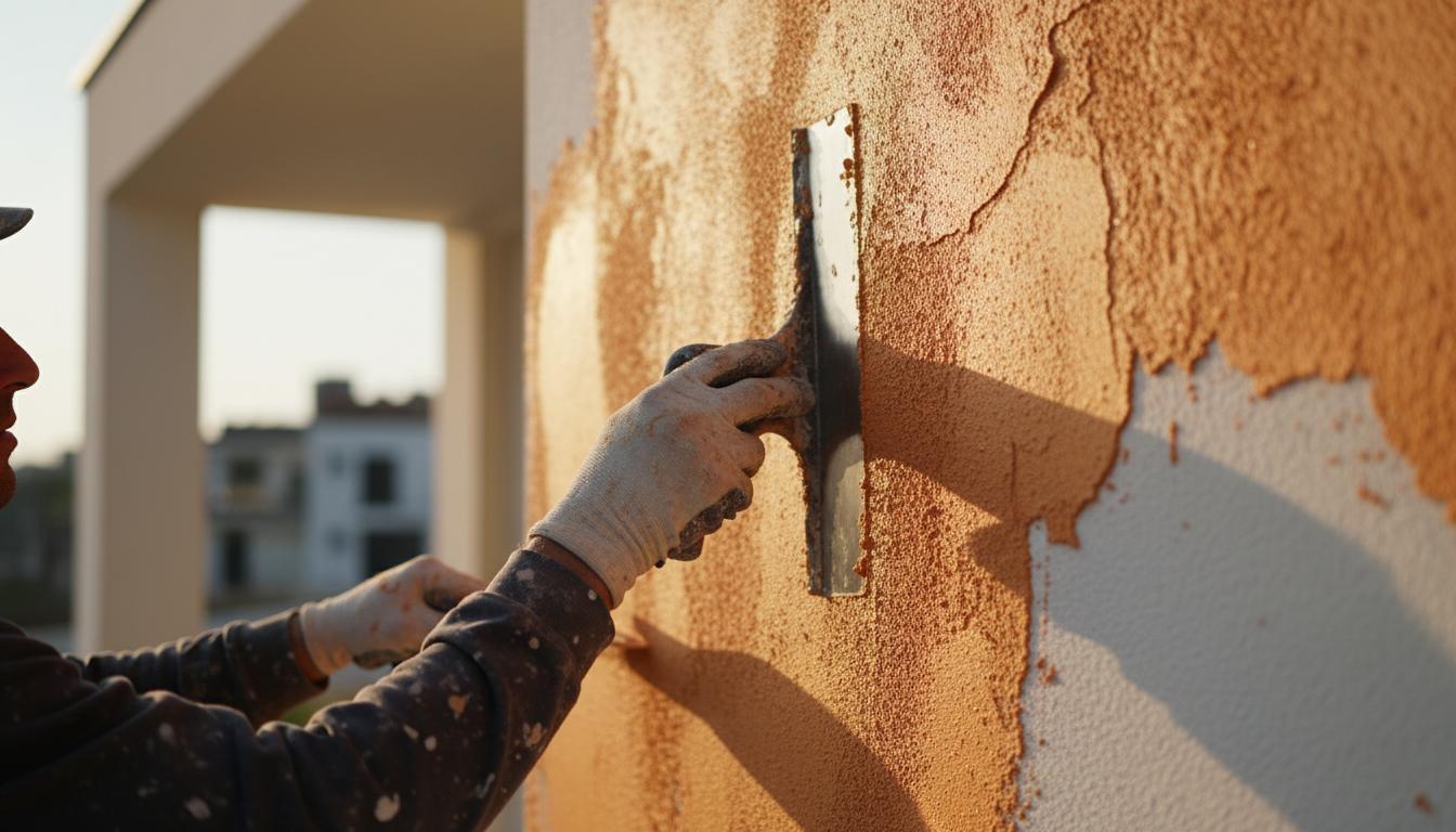 Premium architectural paint application on building facade