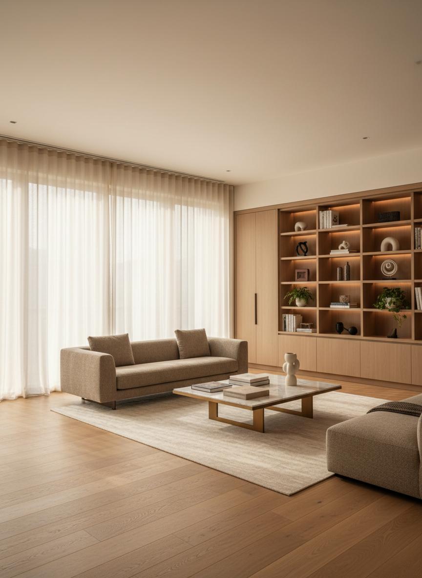 Modern turnkey living room interior by Exalt